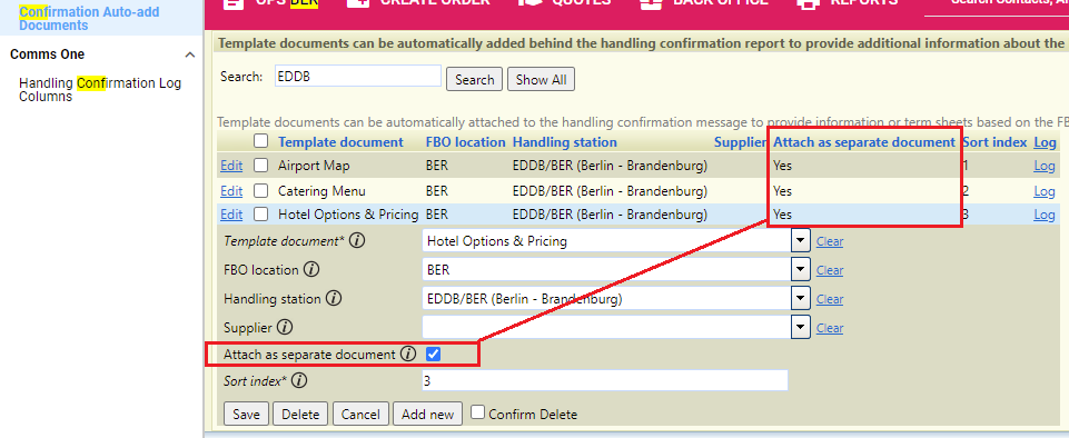 How to auto-attach backup documentation to the handling confirmation ...